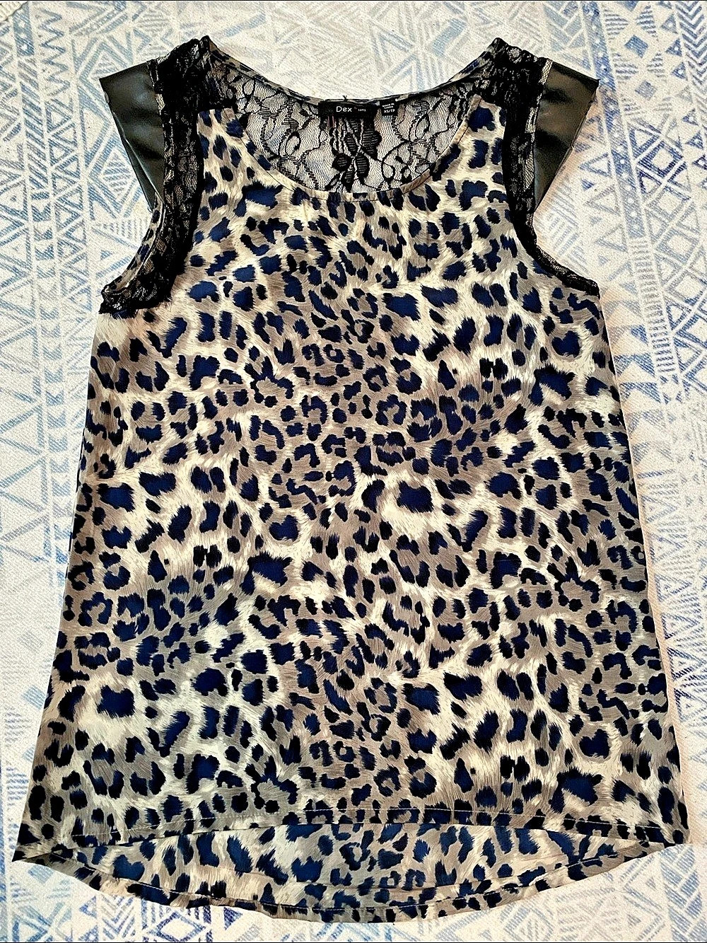 Dex Leopard Print & Lace Top
